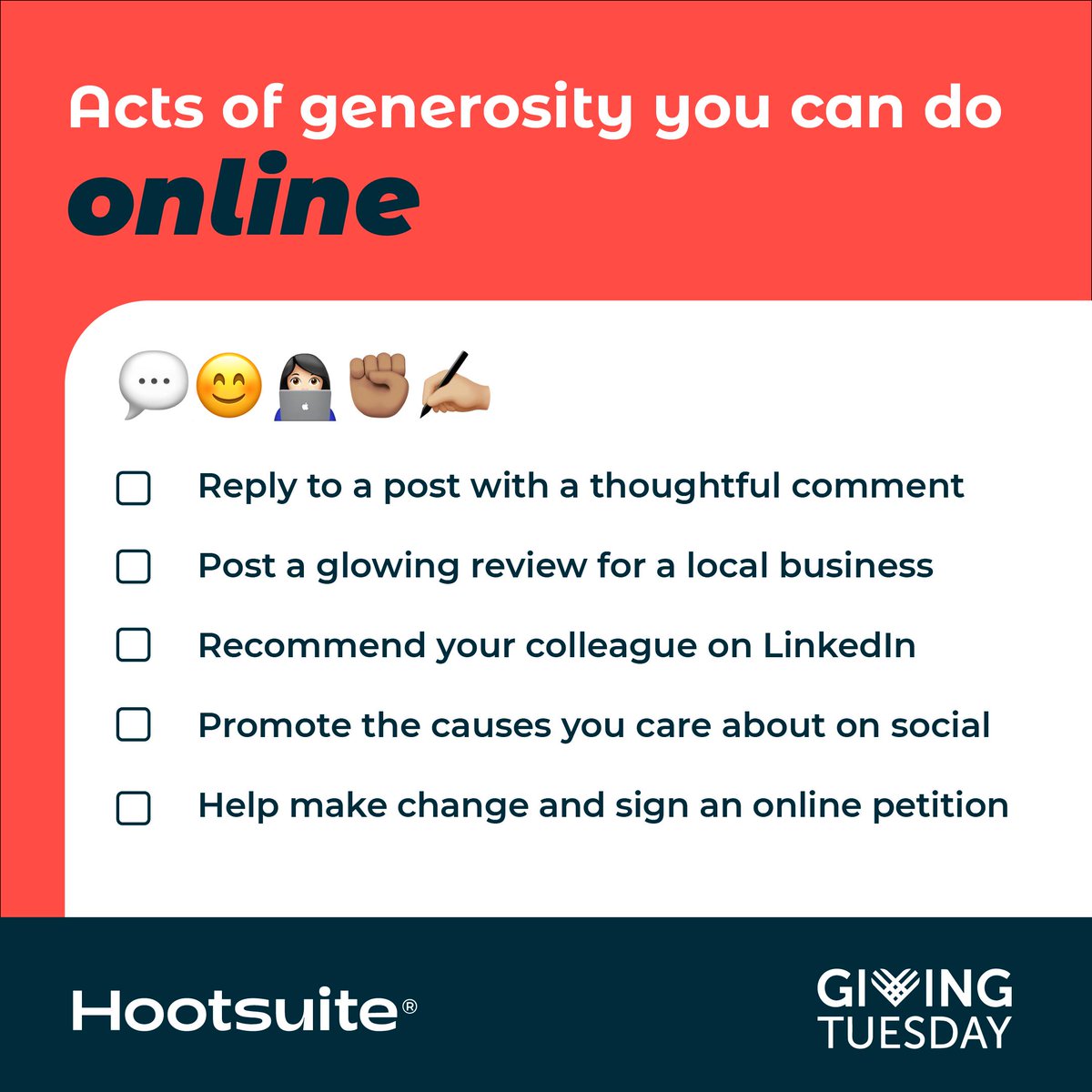 LauraMadaE's tweet photo. #DYK? GivingTuesday is a global holiday that celebrates our common value of generosity. 

Join in on Nov 28 by posting a review for a local business, promoting a cause, or signing a petition. 

Small actions make a world of difference. Learn more at https://t.co/RunHB7wA14 https://t.co/LnsACiAC7U