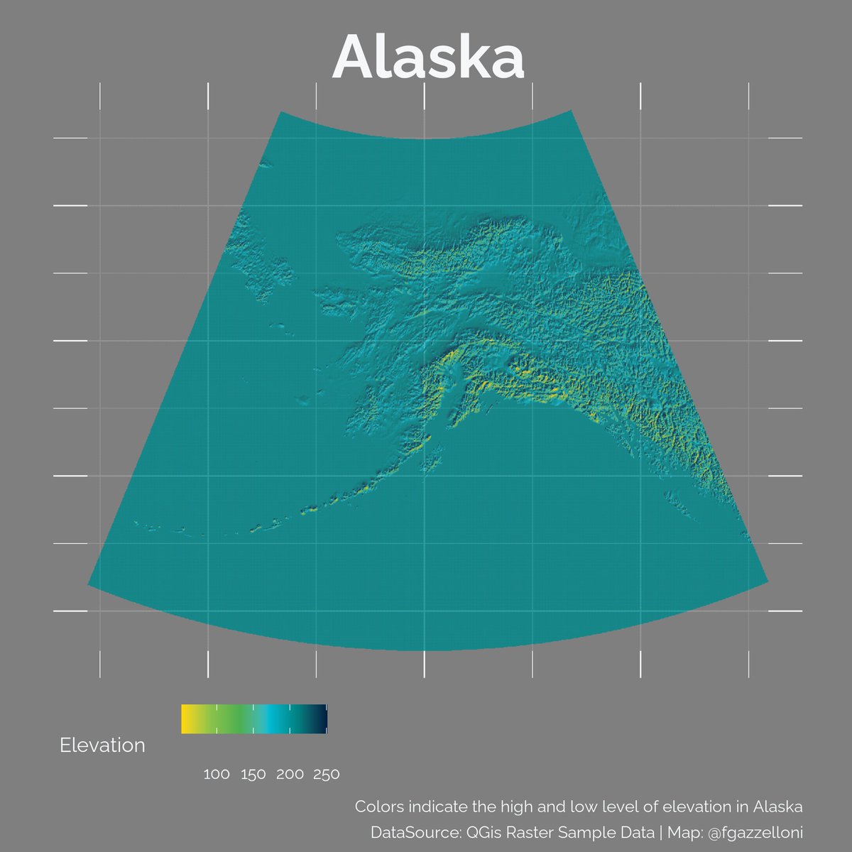 FGazzelloni's tweet photo. #30DayMapChallenge 2023 #day21 Raster
Represented elevation colors for Alaska, image provided by
Data: QGis Sample Data
Tool: #R
#rspatials #rstas #datascience #maps #spatials https://t.co/32bXKXHdMB