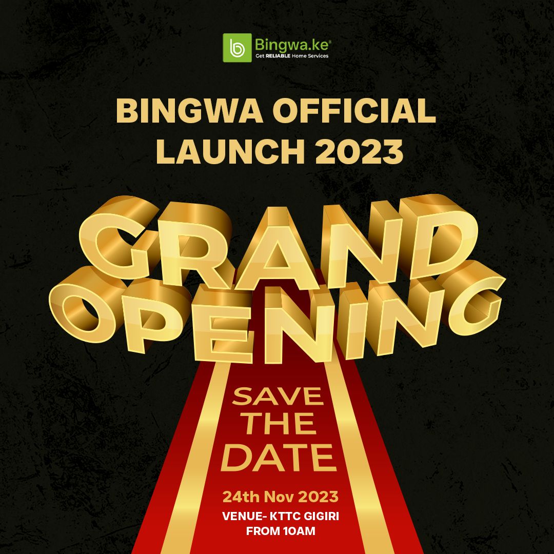 bingwa_services's tweet photo. The much awaited Bingwa Launch is here!!
We are super excited to finally launch the transformative product that is the Bingwa App, and we invite you to celebrate this milestone with us on Friday, the 24th of November 2023, at the Kenya School of TVET Gigiri.
You can now RVSP by reaching out to us on DM or WhatsApp on 0709372000
See you there!
#BingwaLaunch2023 #Bingwa #BingwaServices #BingwaReliableHomeServices #1AppForReliableHomeServices