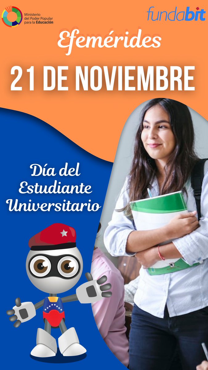 #21Nov Día del Estudiante Universitario, es importante reconocer el arduo trabajo y dedicación que los estudiantes universitarios ponen en su educación, así como celebrar sus logros y contribuciones a la comunidad estudiantil.