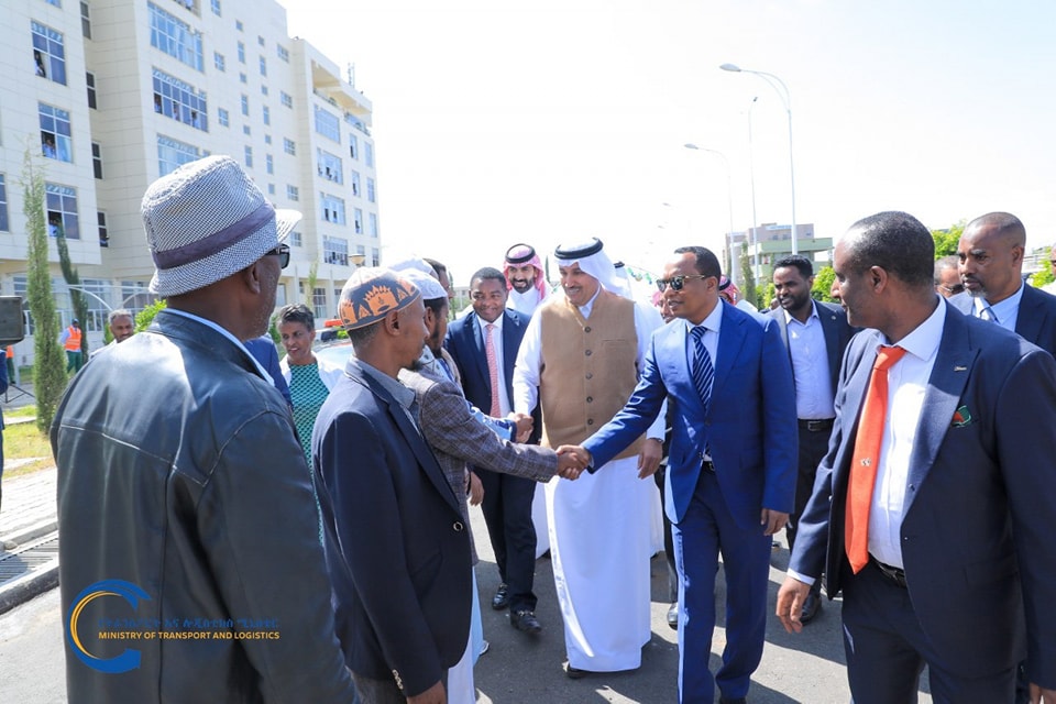 addisstandard's tweet photo. #Ethiopia - #Saudi_Arabia: A delegation led by Saleh bin Nasser Al-Jasser, the Minister of Transport and Logistics Services of the Kingdom of Saudi Arabia, together with leaders of businesses and companies working in logistics, visited the Ethiopian #Modjo Dry Port and Terminal and Indode #Ethio-#Djibouti Railway Station today. 

The high level delegation arrived in Addis Abeba on Monday night.

During the visit to Modjo Dry Port and Terminal, Ethiopia's largest, the Saudi delegation was accompanied by Dr. Alemu Sime, Ethiopia's Minister of Transport and Logistics, and his deputy, State Minister Ber'o Hassan. 

The two sides discussed increasing cooperation in transport and logistics areas. Others present during the visit include senior officials of the Ethiopian #Maritime Authority and Ethio-Djibouti Railway office.

It is to be recalled that on 10 of November, Prime Minister Abiy Ahmed met with Saudi Crown Prince Mohammed bin Salman where he secured an agreement for debt restructuring. AS