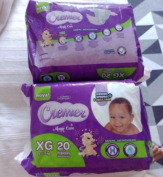 Fralda Cremer Disney, XG, Jumbinho, pacote de 20, Branco