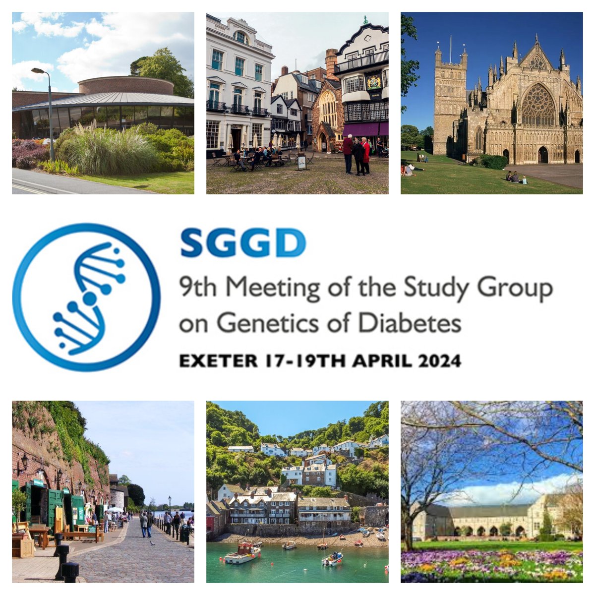 📢 Exciting News! Registration is now OPEN for the 9th Study Group of the Genetics of Diabetes (SGGD) meeting 🗓️ Join us from April 17-19, 2024, in the beautiful city of Exeter. Explore the program and secure your early bird rate here: tinyurl.com/7np6n5x7 #ExeterSGGD24