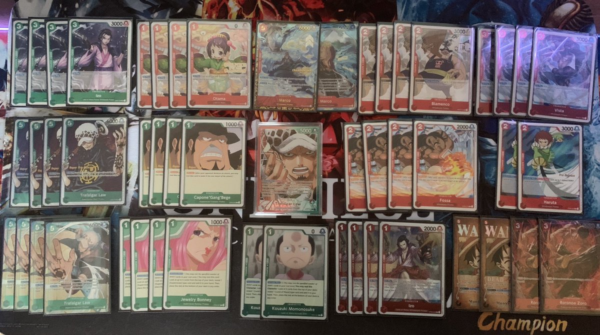 Max__711's tweet photo. List+MU from T8 in Liverpool. 9-1 Swiss

1) Dofy✅
2) Dofy✅
3) Kata✅
4) RG Law✅
5) Dofy✅
6) RP Law❌
7) RP Law✅
8) Dofy✅
9) Kid✅
10) Dofy✅

T32) Kata✅❌✅
T16) Dofy✅✅
T8) RP Law❌❌

This deck was built to beat GPdofy and it absolutely DESTROYED them 7-0. Blamenco MVP! https://t.co/ytD34ZJaFy