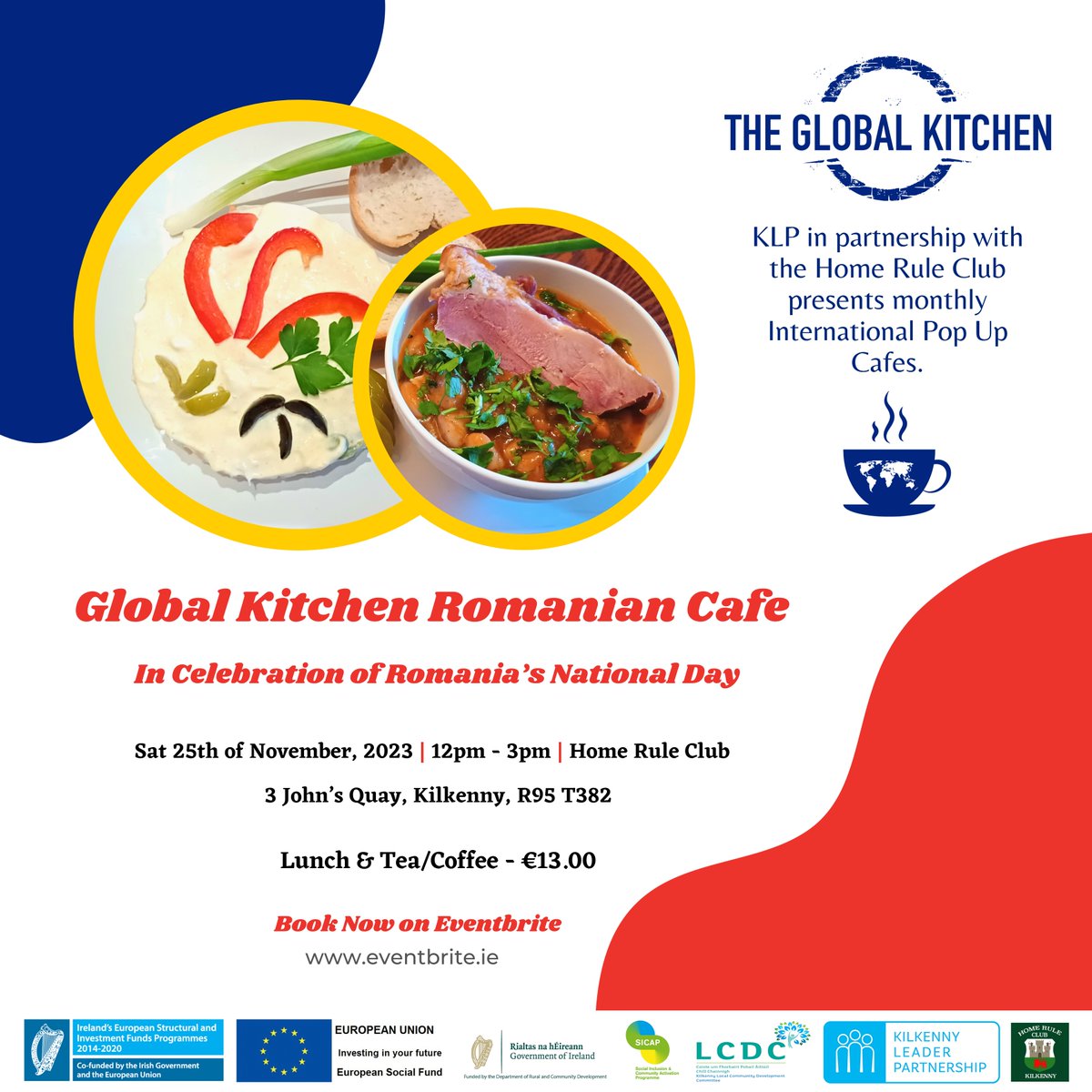 🇷🇴 JOIN US!! ROMANIAN POP UP CAFE!    Indulge your senses in a culinary journey through the heart of Romania at our exclusive Pop-Up Kitchen event on November 25th, hosted at the Home Rule Club.  👉 Book Here:  eventbrite.com/e/745534984207….