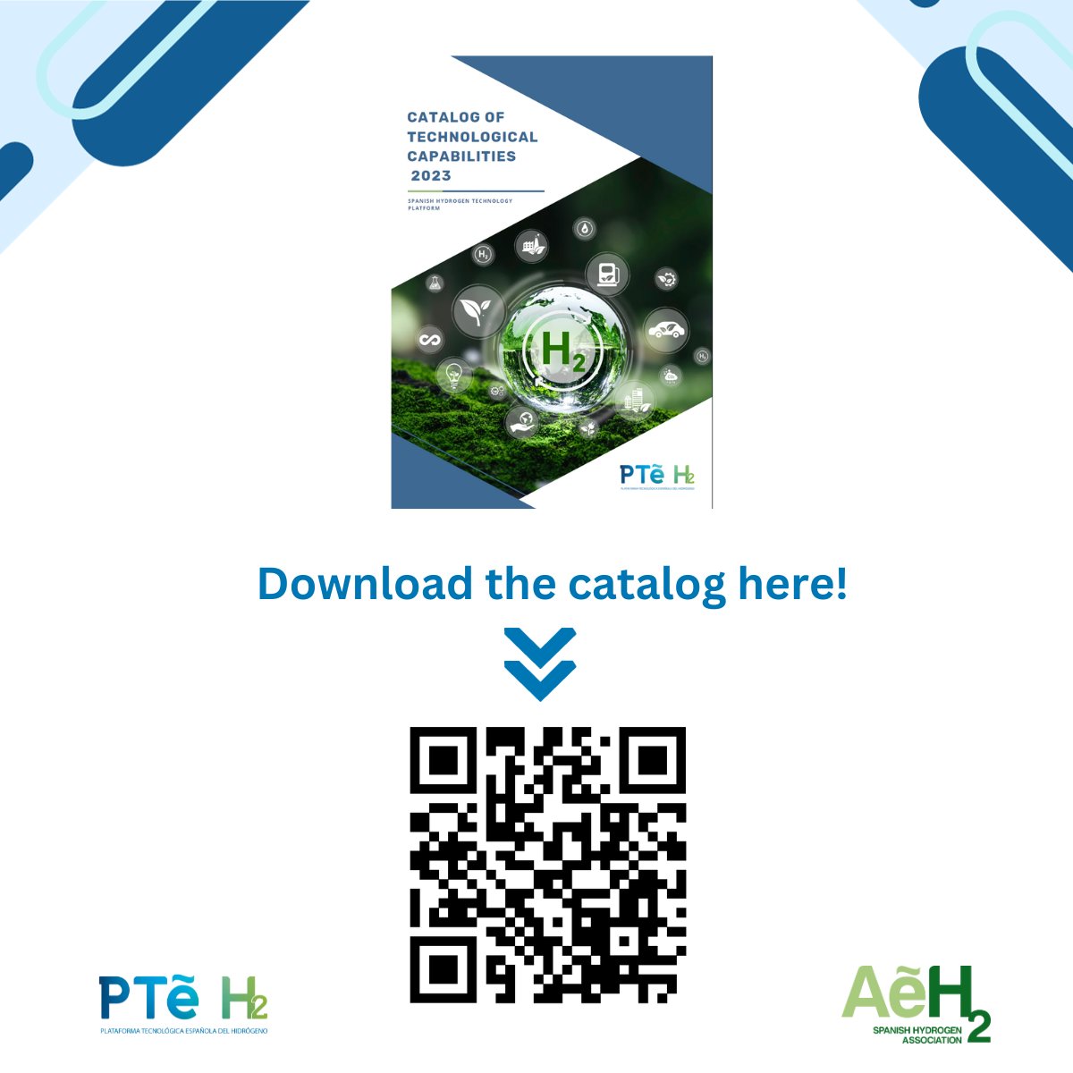 PTe_H2's tweet photo. 📢 ¡Estamos en la #HydrogenWeek 2023! 

📃  El Catálogo de Capacidades Tecnológicas 2023 ya se encuentra disponible en la versión de inglés y estamos  realizando una presentación de éste durante los días de feria

Visítanos en el Stand I94 del Hall 7 https://t.co/19PLo9RcGG