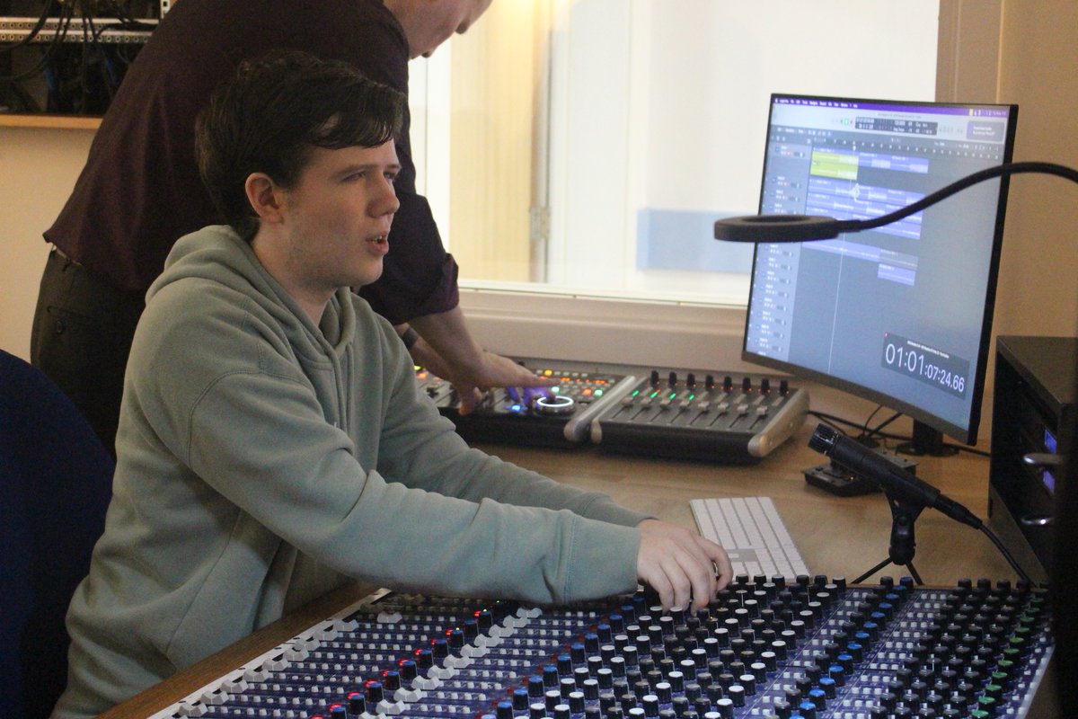 The collaboration in our music studio is back in full swing. Thrilled to share that Music students from @HerefordArtsCol are back recording at RNC's state-of-the-art Eveson @RNC_AMP_Studio with our Creative Music Industry students. More details: rnc.ac.uk/news-item.aspx…