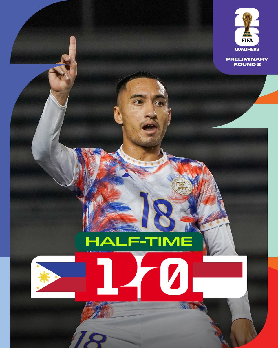HT | 🇵🇭 Philippines 1️⃣-0️⃣ Indonesia 🇮🇩 Patrick Reichelt puts the hosts in front at the interval! #AsianQualifiers
