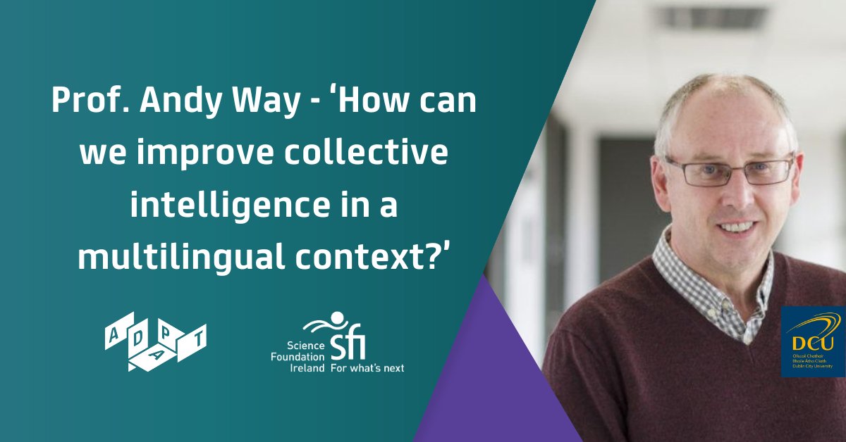 ADAPTs Prof. Andy Way @tarfandy @DCU discusses how can we improve collective intelligence in a multilingual context in a guest post on the ADAPT website. Read here > adaptcentre.ie/news-and-event…
