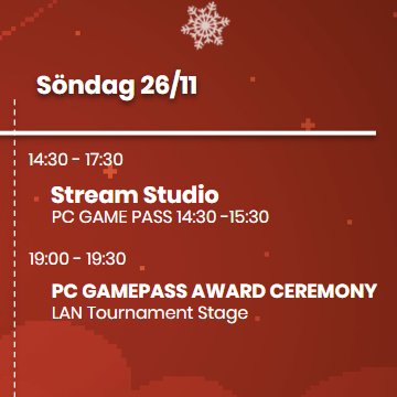 HelpfulPixels's tweet photo. Inte många dagar kvar nu, DreamHack Winter is coming! ❄️
Vem ser vi till helgen?
Från styrelsen kommer: @NintoCake @CountessHiru @basqube Kommissaarien Soode Moonlion
Vårt schema ⬇️
#dreamhack2023 #dreamhack #dreamhacksweden #dreamhackse #dreamhackwinter #helpfulpixels https://t.co/0ElpoPhxKb