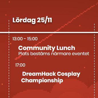 HelpfulPixels's tweet photo. Inte många dagar kvar nu, DreamHack Winter is coming! ❄️
Vem ser vi till helgen?
Från styrelsen kommer: @NintoCake @CountessHiru @basqube Kommissaarien Soode Moonlion
Vårt schema ⬇️
#dreamhack2023 #dreamhack #dreamhacksweden #dreamhackse #dreamhackwinter #helpfulpixels https://t.co/0ElpoPhxKb