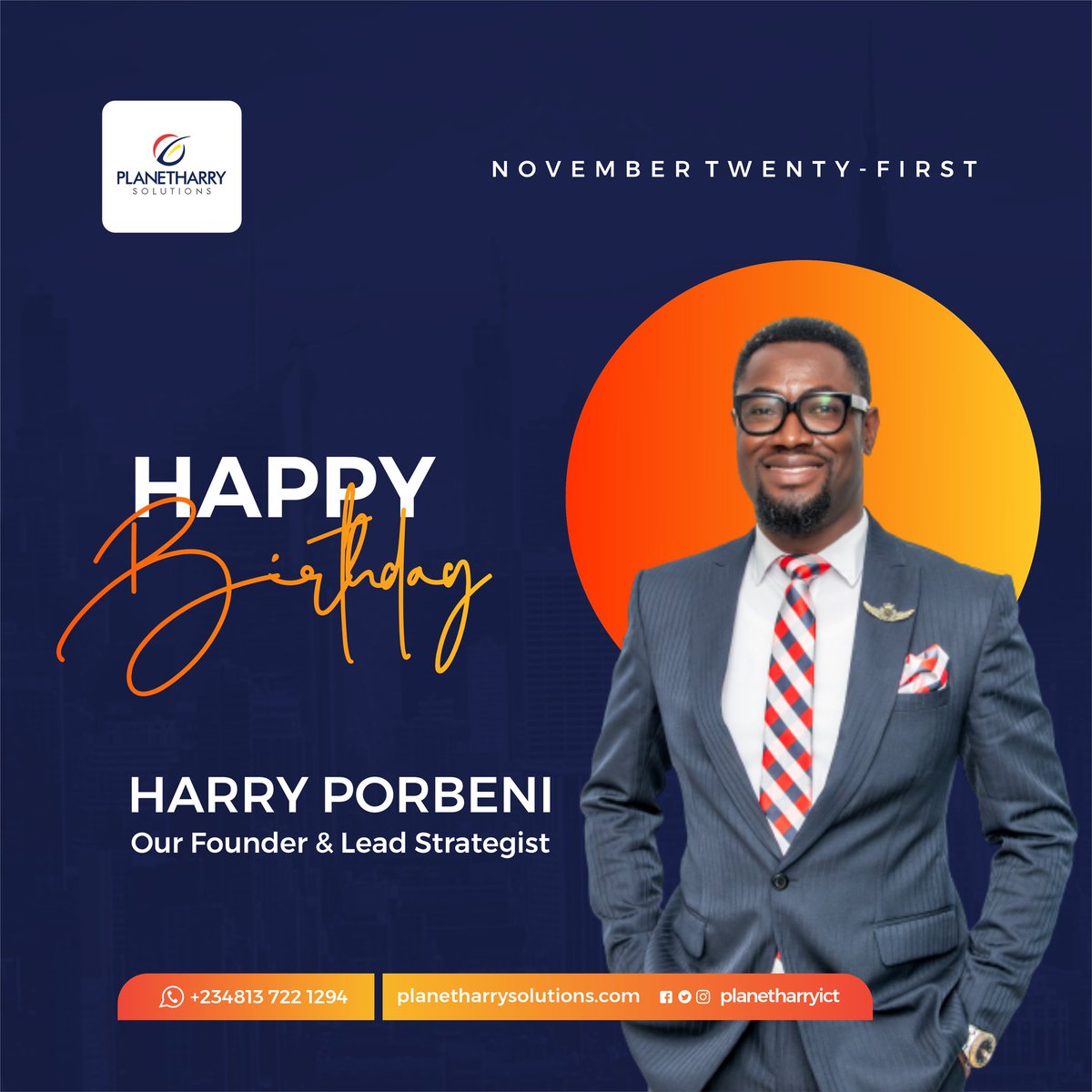 planetharryict's tweet photo. Happy Birthday to our Founder &amp; Lead Strategist, Emeritus Harry Porbeni 

We are better because you lead us.

Businesses that engage us are better because you own each one like it is yours.

You are exceptional and we love you for it.

Cheers 🎉

#Planetharry https://t.co/SKXOhgVVQP