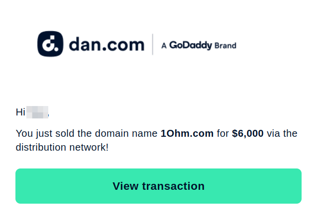 Deal done. Took Afternic about 3 weeks to review the sale, and I held this #domain for 11 months.