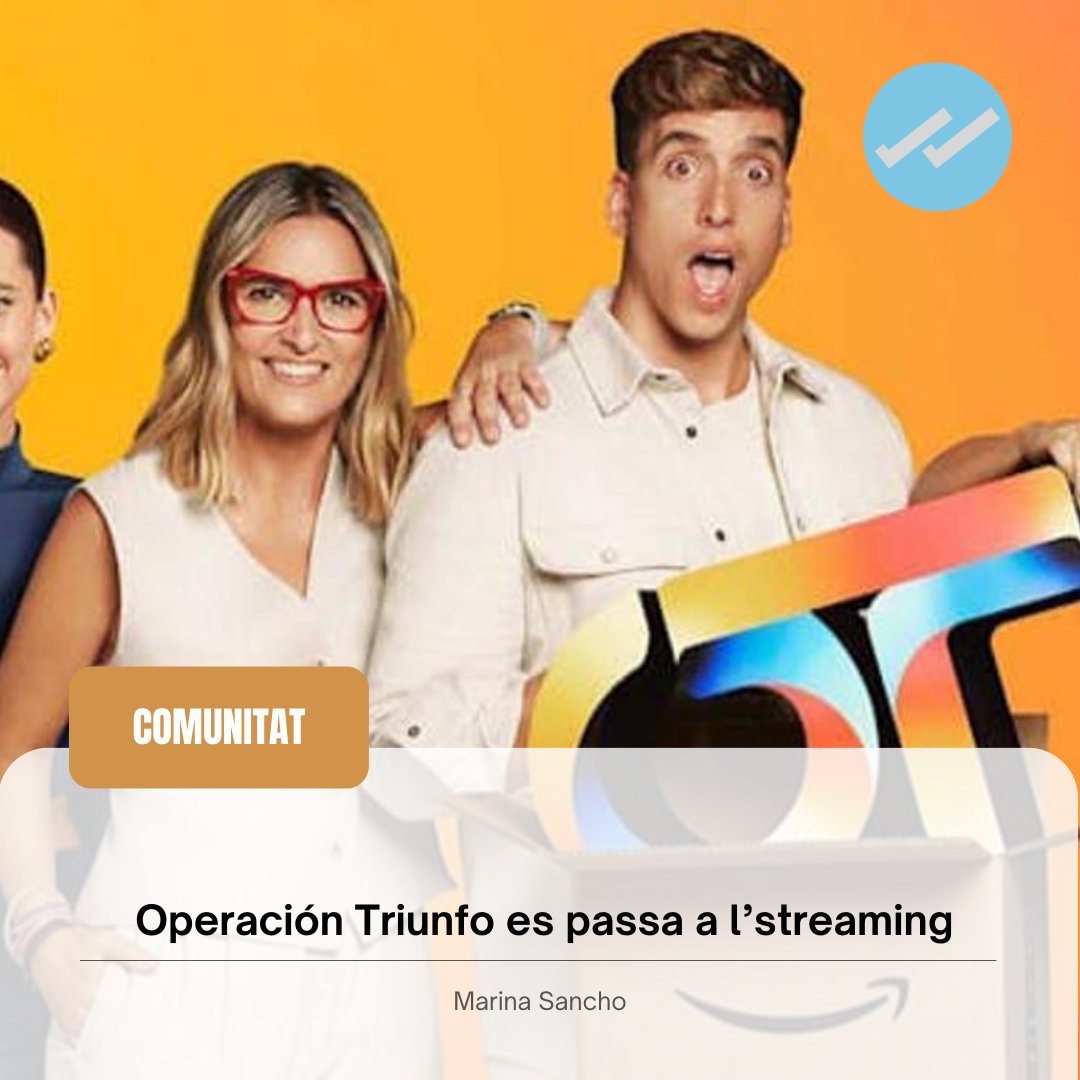 DoblecheckUIC's tweet photo. Ja hi ha data d’inici de l’edició 2023 d’«#OperaciónTriunfo». El #talentshowmusical ha deixat enrere la televisió convencional i ha fet el salt a la plataforma en ‘streaming’ #amazonprimevideo.

Autora: Marina Sancho 

El mitjà de @ComUIC 

https://t.co/iEpVt24sQ1 https://t.co/xrRWGUlYR6