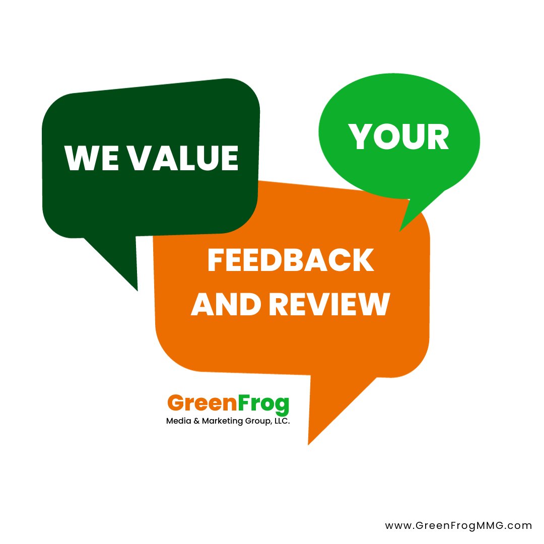 GreenFrogMMG's tweet photo. Your feedback is invaluable to us! 

Please consider leaving us a review on Google - it only takes a minute, and we'd really appreciate it!

Tell us about your experience with GreenFrog Media &amp; Marketing Group, LLC., here:
https://t.co/uJysarBSgz https://t.co/ilWOTqhucL