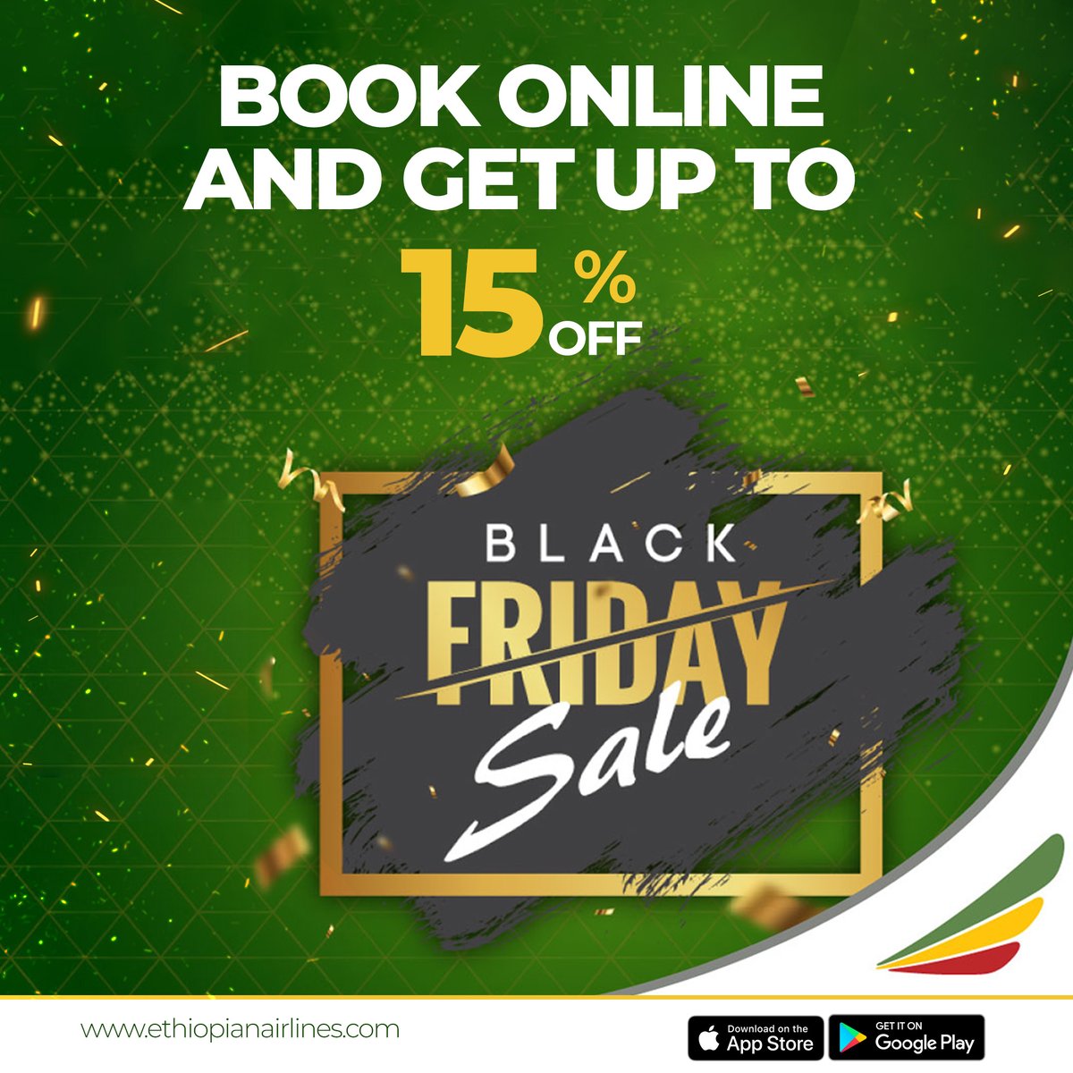 BahwanTravels's tweet photo. 📷📷 Ticket to adventure with Ethiopian Airlines this Black Friday! 📷 Book through our app or website by November 27, 2023, and enjoy an exclusive 15% discount on upcoming travel from February 1 to March 19, 2024, or April 11 to May 31, 2024. 📷📷 https://t.co/A8umm2YD30 https://t.co/pfvD8Mzmuj