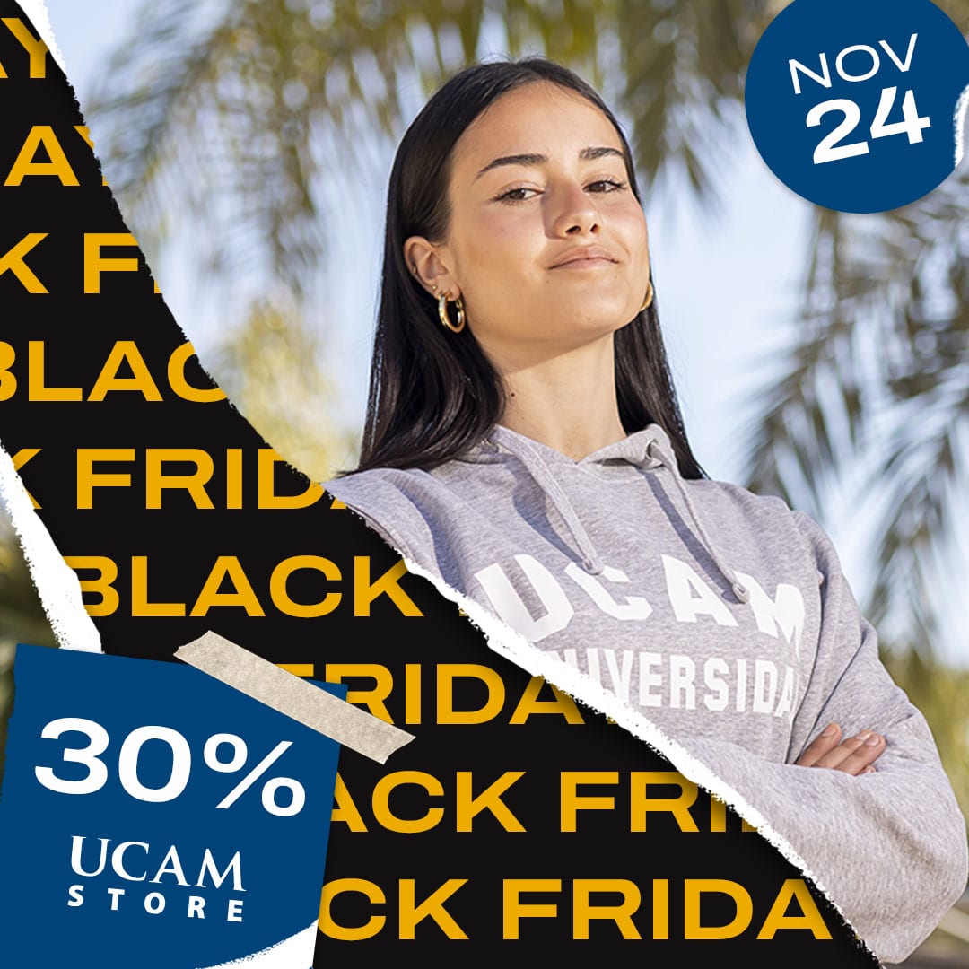 📢 El viernes 24 llega el #BlackFriday y en <a href="/UCAM_Store/">UCAM Store</a> lo celebran con un 30% de descuento en una amplia selección de productos. 
✅ En la tienda física de los campus de Murcia y <a href="/UCAM_Cartagena/">UCAM Cartagena</a>
➡️ Y en la web: store.ucam.edu