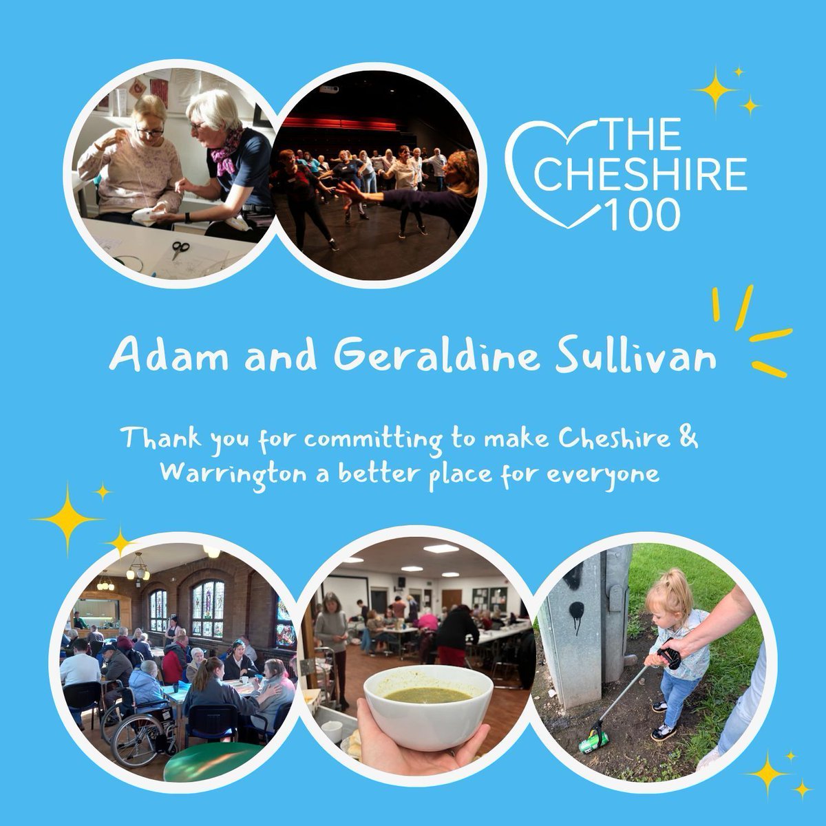 Welcome to the Cheshire 100 Supporters Club Adam & Geraldine Sullivan ✨ Our individual donors allow CCF to build a happier, fairer and stronger county for all. Thank you so much for your support #CCF #Cheshire