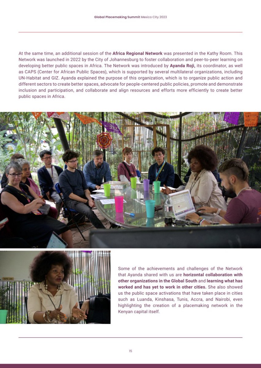 PlacemakingX's tweet photo. The report from our #GlobalPlacemakingSummit is out!
The Global #PlacemakingSummit convened many of the world's #placemaking leaders in Mexico City to set the course for the global movement & support the regional networks w/ cross-cutting global agendas:
https://t.co/yUpAsBCNkx https://t.co/Jkr00IhNkP