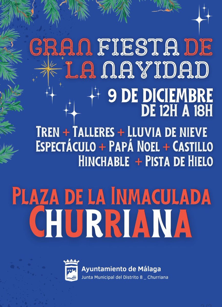 Este fin de semana tendrá lugar la ‘Navidad de Arte’, mientras que las ‘Navidades Mágicas en Churriana’ traerán las fiestas del Mirador Mágico y la Gran Fiesta de Navidad los días 2 y 9 de diciembre