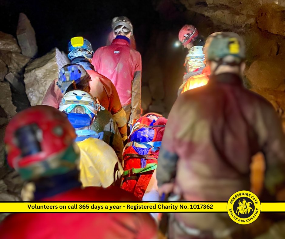 Recent Team Training saw our volunteers exploring the furthest reaches of Bagshaw Cavern, training on our surface to underground Nicola radio systems, stretcher packaging and how to manoeuvre casualties through the narrow, twisting and generally awkward sections.