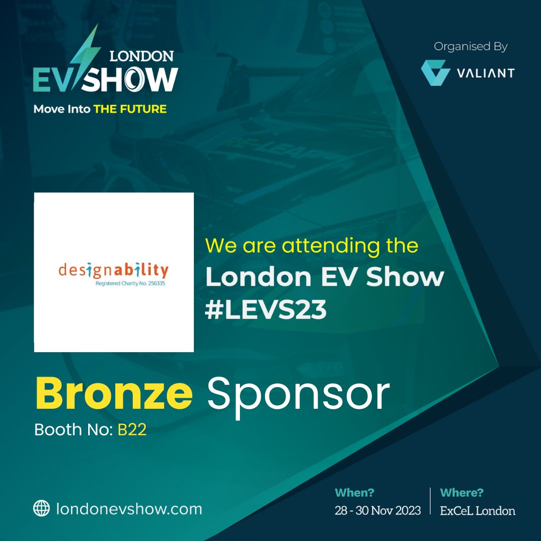 DesignabilityUK's tweet photo. We'll be at the @londonevshow, next week (stand B22) with our design prototypes for everyone in the #EV charging industry to explore the #accessible features. And, be on hand to explain the process &amp; findings of extensive user-engagement. Plus direct industry to our free resource https://t.co/YvZVJvn1Gx