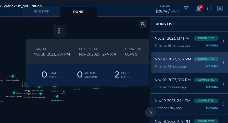 __nav1n_'s tweet photo. Love 🩷🩷 this tool. Thanks for the special invite @trick3st :) #BugBounty #trickest https://t.co/K8BXIX4dsg