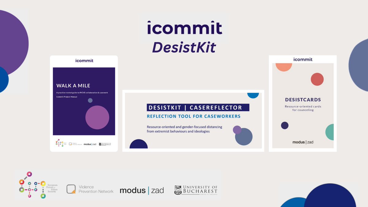 #icommit DesistKit: Download our set of tools developed for professionals working closely with individuals holding extremist views or showing extremist behavior. multiagencycooperation.eu/trainings-publ… #pcve #extremism