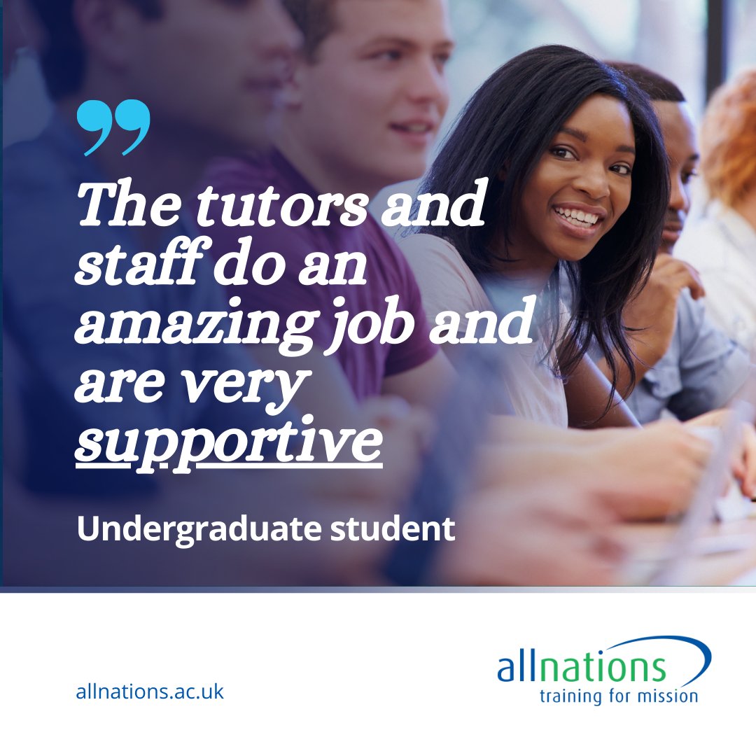 allnationsuk's tweet photo. #TestimonialTuesday
Serving the next generation of Christian mission and ministry workers is a great privilege. #PraiseGod
#AllNationsChristianCollege #MissionTraining #TrainingforMission #CrossCultural #BibleCollege #Theology #Missiology #CrossCulturalMissions https://t.co/81LLX4t6LH