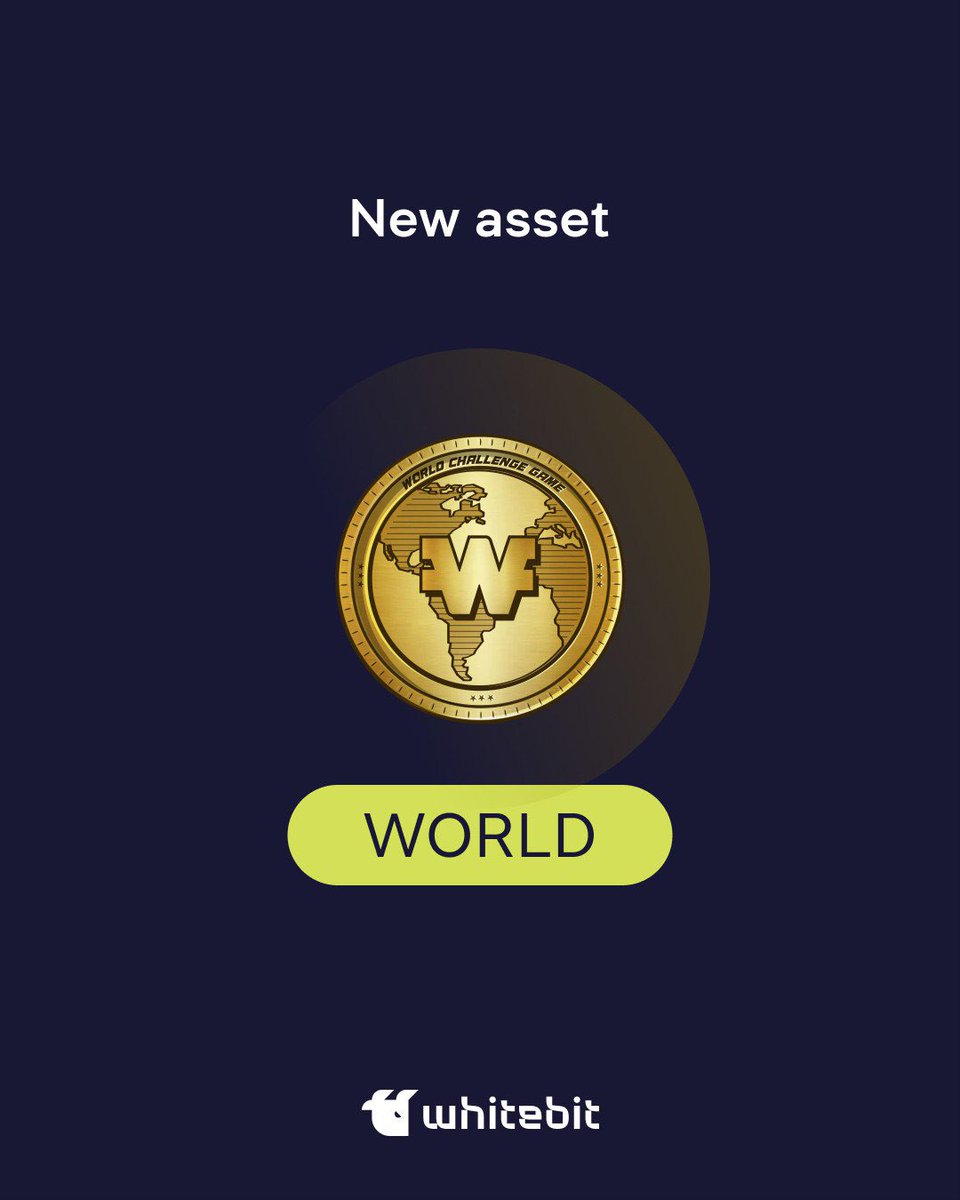 WhiteBit's tweet photo. WorldToken ($WORLD)

@WorldChallengeG ($WORLD) trades on the WhiteBIT exchange in full swing! Deposits, withdrawals, and trade are open. Try out this asset’s trading capability! The trading pair is WORLD/USDT: https://t.co/CRTWxoVP8u👇 https://t.co/C0YqmC3sgy