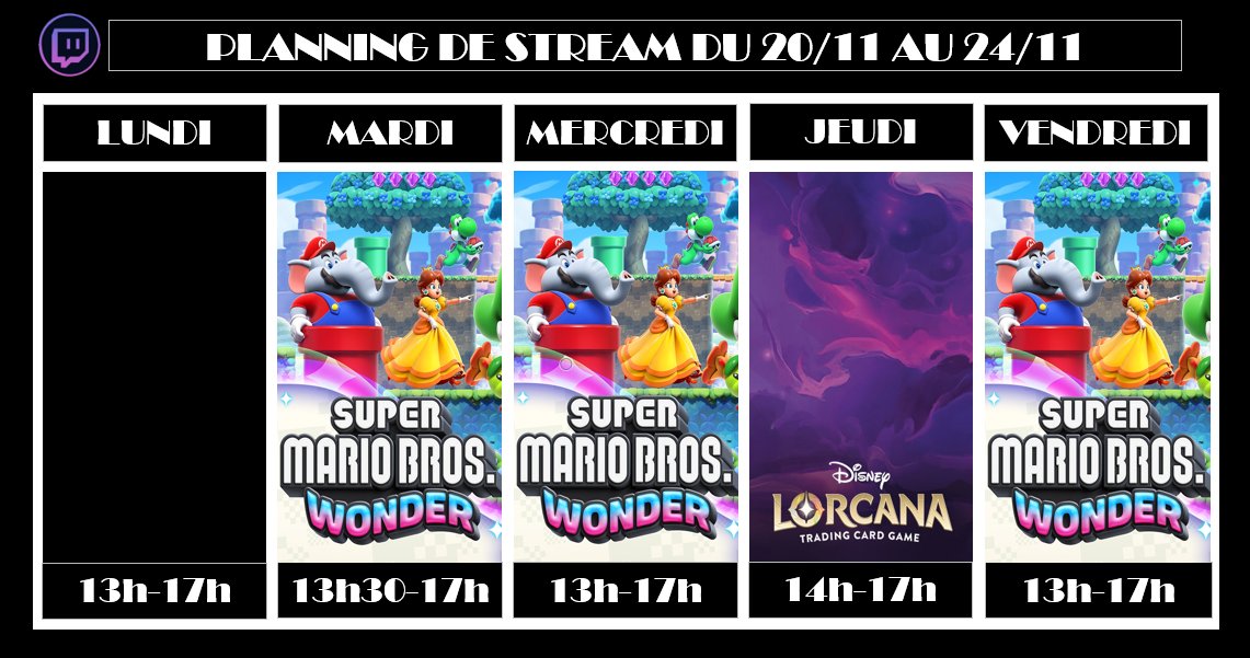 Rxt_Draynnir's tweet photo. Voila le planning de la semaine ! On va bien sécher Mario histoire de venir à bout du 100% ! Hésitez pas à venir follow la chaîne pour ne rien rater ! https://t.co/bcY4qtD6Nb https://t.co/9JLAJA5zuv