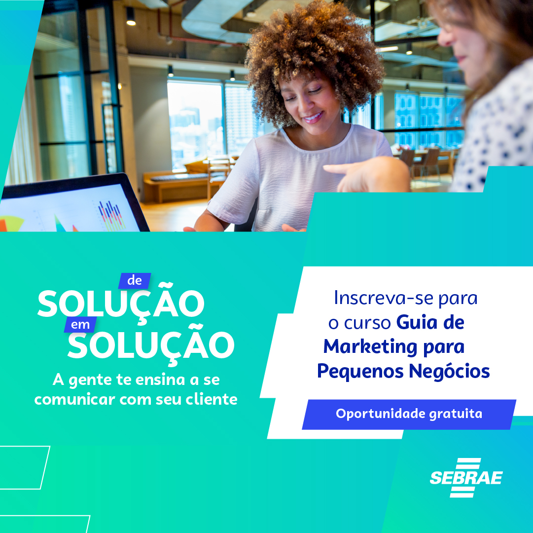 SEBRAE_PR's tweet photo. O Marketing é a alma do negócio 📷 ​

Com o Curso de Marketing Para Pequenos Negócios você vai aprender a divulgar seus produtos e serviços focados em público-alvo, redes sociais, comunicação assertiva e muito mais! ​

Garanta sua vaga gratuita: https://t.co/3KSrwc7Jl5

#sebraepr https://t.co/PYyYq5QzQx