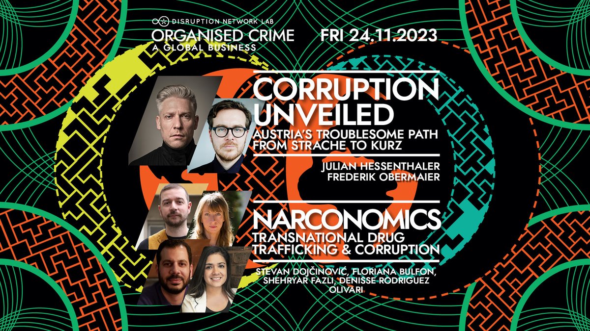 disruptberlin's tweet photo. Join the conversation on #OrganisedCrime on Nov 24-26 in Berlin and online. Explore the complex world of corruption, narconomics, business and arms trade through panels, workshops, and performances curated by @t_bazz  and Mauro Mondello. Secure your spot: https://t.co/mVacxFh1Q5 https://t.co/V2dU7dJOeY