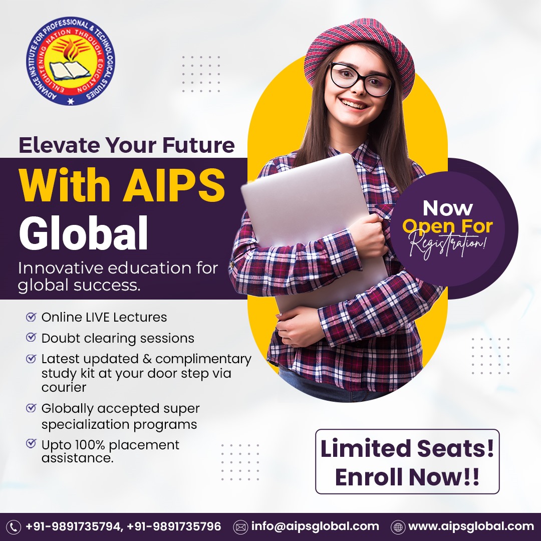 aipsglobal's tweet photo. > Online LIVE Lectures
> Doubt clearing sessions
> Latest updated &amp; complimentary study kit at your door step via courier
> Upto 100% placement assistance.

📨 info@aipsglobal.com
☎ +91-9891735794, +91-9891735796
🌎https://t.co/UUCWkVttO4

#aipsglobal #InnovativeEducation https://t.co/8LlgVEYFsu