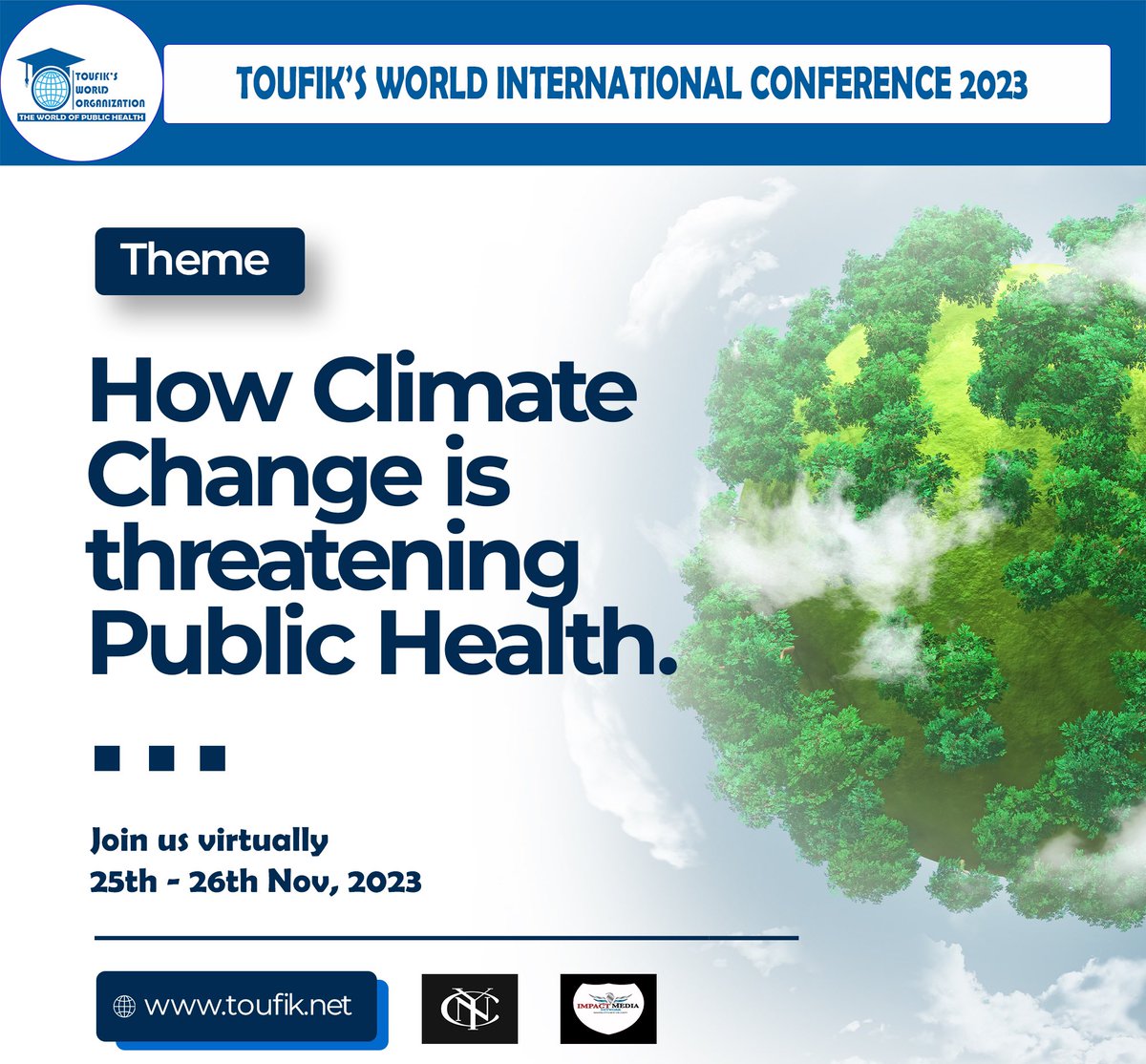 ToufiksMedical's tweet photo. Our public health organization is organizing a conference on 26th-27th November 2023 that centers around the theme “How is Climate Change Threatening Public Health”. We encourage you all to register and participate in this important event.

Register at:

https://t.co/qHKMDmOrIW https://t.co/G6k9mKZXYa