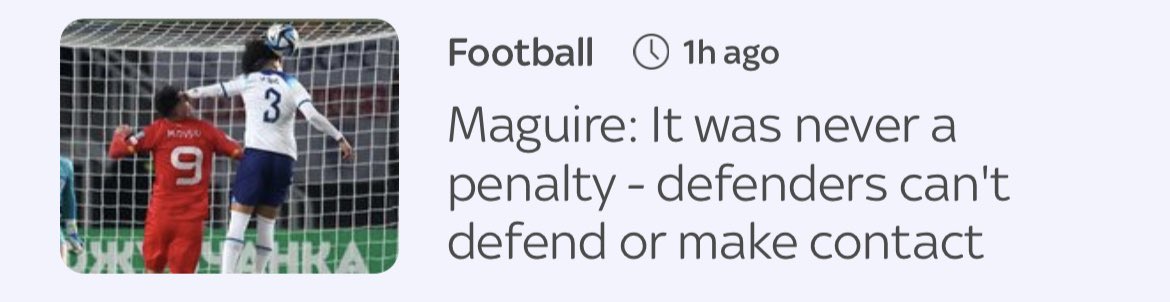 Quite an honest assessment of himself from Harry Maguire #MKDENG