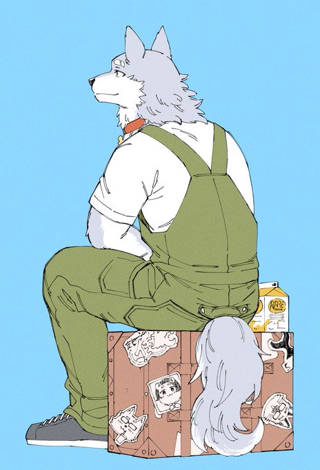 「sitting wolf boy」 illustration images(Latest)