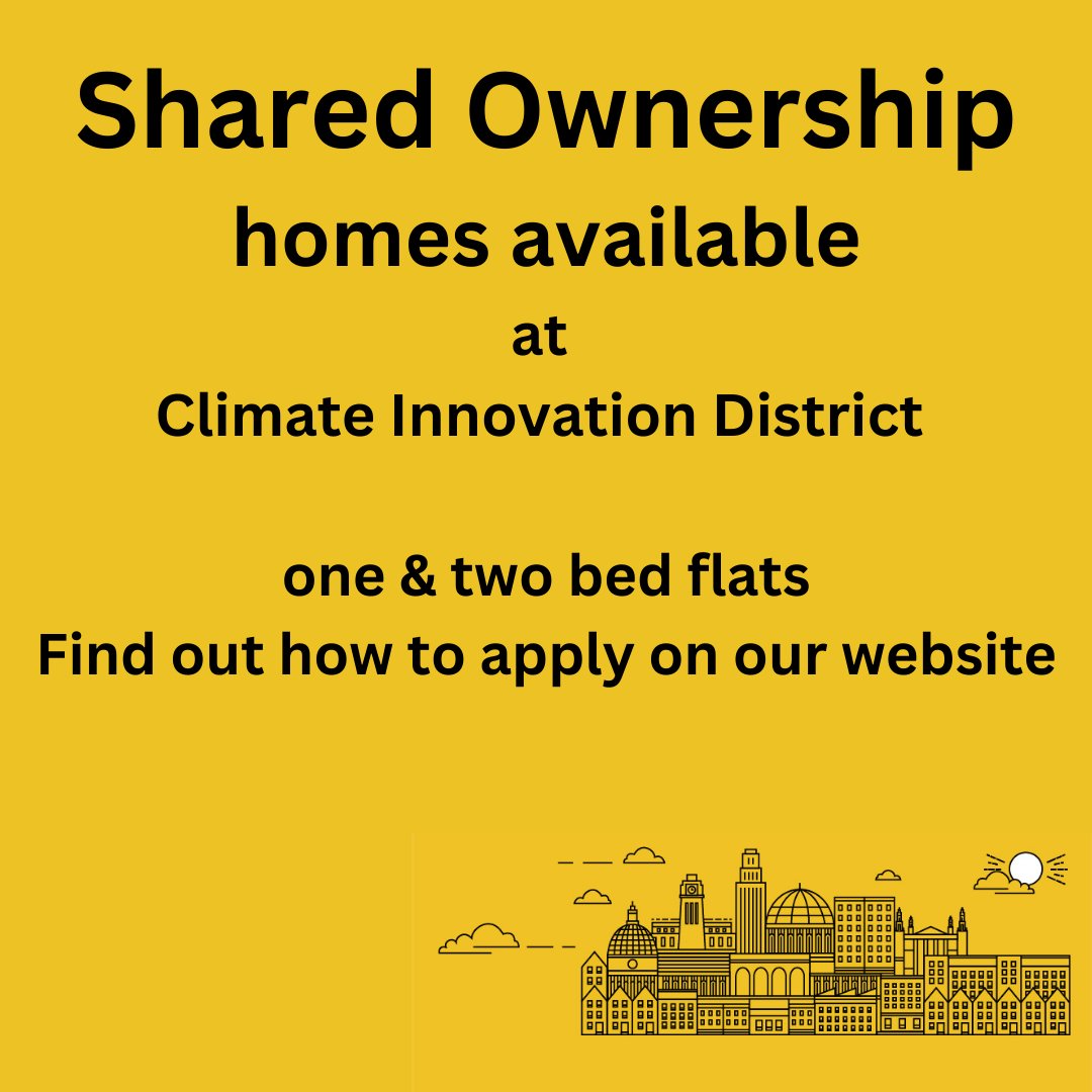 Still time to apply for our 1 &amp; 2 bed shared ownership flats in the Climate Innovation District @Cituuk leedscommunityhomes.org.uk/climate-innova…
@climateactleeds @zerocarbonYorkshire