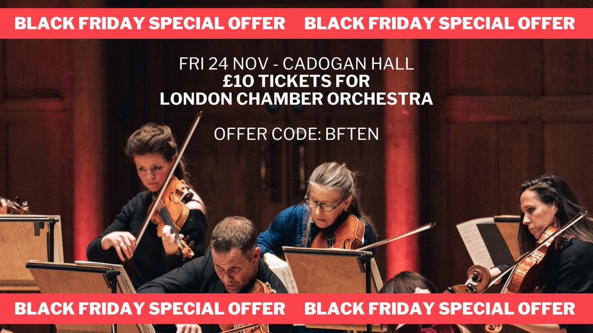 A very limited number of £10 tickets for Friday's concert have gone on sale. Book from Cadogan Hall and use offer code BFTEN cadoganhall.com/whats-on/londo… Photo: Matthew Johnson Photographer #blackfriday