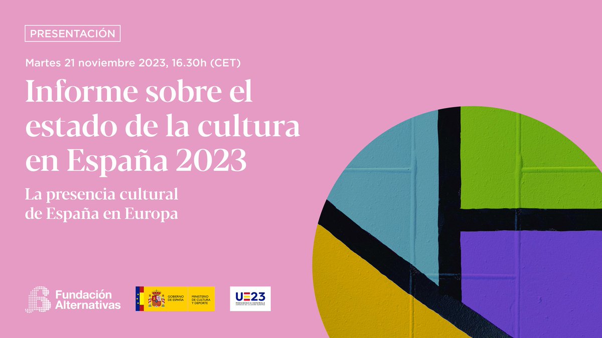 FgNaharro's tweet photo. 📣/ Hoy se presenta en sociedad el Informe sobre el estado de la cultura en España 2023 (@funalternativas). Agradecido de haber podido participar en su confección (https://t.co/KP4y68yQfJ) https://t.co/8C3PlxFkrM