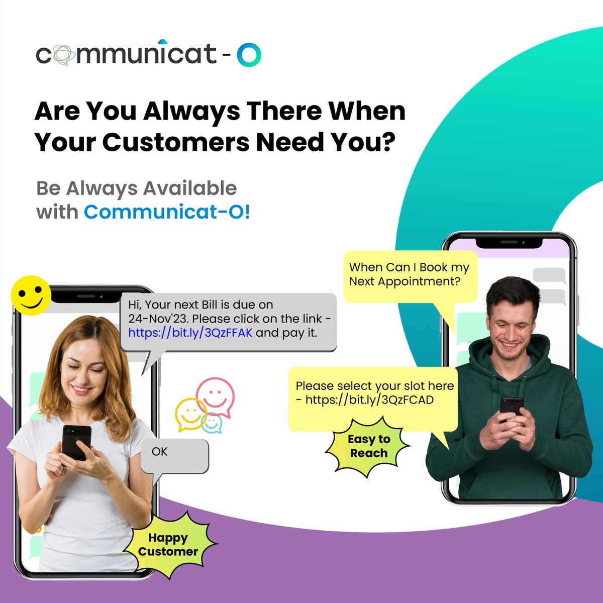 OCommunicat's tweet image. Don&apos;t just be present—be there for your customers whenever they need you. Let Communicat-O help you make that difference! Talk to us - communicat-o.com

#CustomerEngagement #CommunicatO #MultichannelMessaging #AlwaysAvailable