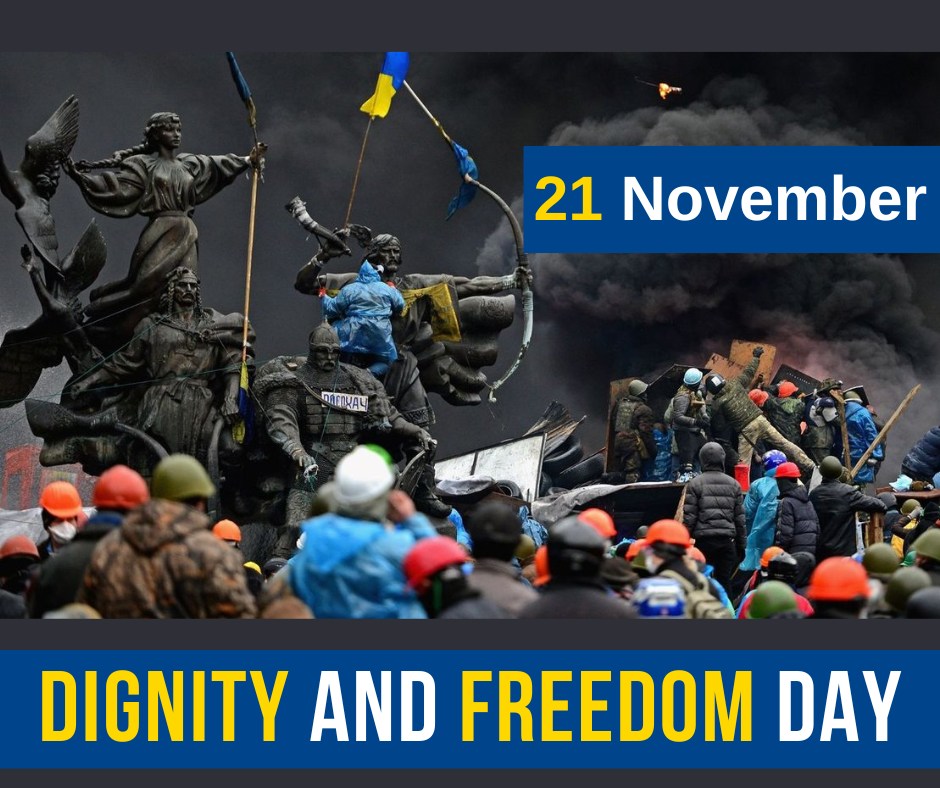 Ergonized's tweet photo. 🇺🇦 Today is the Day of Dignity and Freedom, celebrating two revolutions in Ukraine. 10 years ago, Ukrainians stood up for their European future and against subjugation.

🤝 People united for justice, truth, and freedom during the Revolution of Dignity.

🌍 Ukraine's journey towards EU membership is now a reality despite challenges.

🛡️ Ukrainians continue to resist, from Maidan to defending sovereignty and unity.

🔥 The struggle persists, from the capital to the outskirts, for freedom and dignity.

📚 The current generation shapes Ukraine's history, aiming for a strong, united future.

🌆 The importance of unity and strength to ensure a free and worthy future is emphasized.

📖 History should remember Ukraine's victory and its role as an integral part of Europe.

🎉 Happy Dignity and Freedom Day to the strong people of Ukraine! Glory to Ukraine! 🇺🇦

#dignityandfreedomday #stoprussianaggression #standwithukraine #standwithhumanity