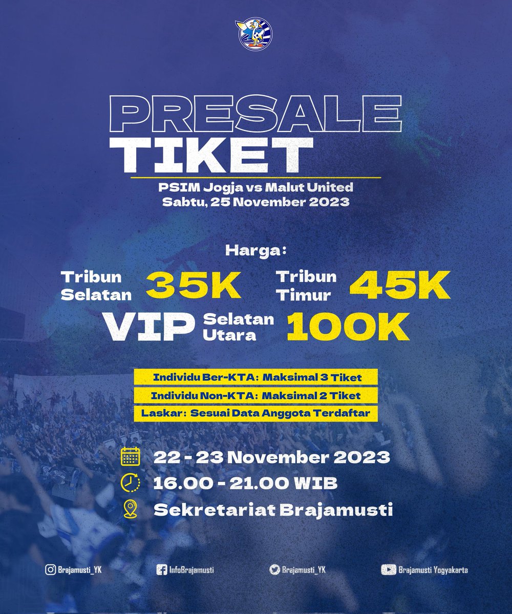 Brajamusti_YK's tweet photo. #InfoTiket, silakan merapat ke Sekretariat Brajamusti besok sore. https://t.co/zPxPTULeFK