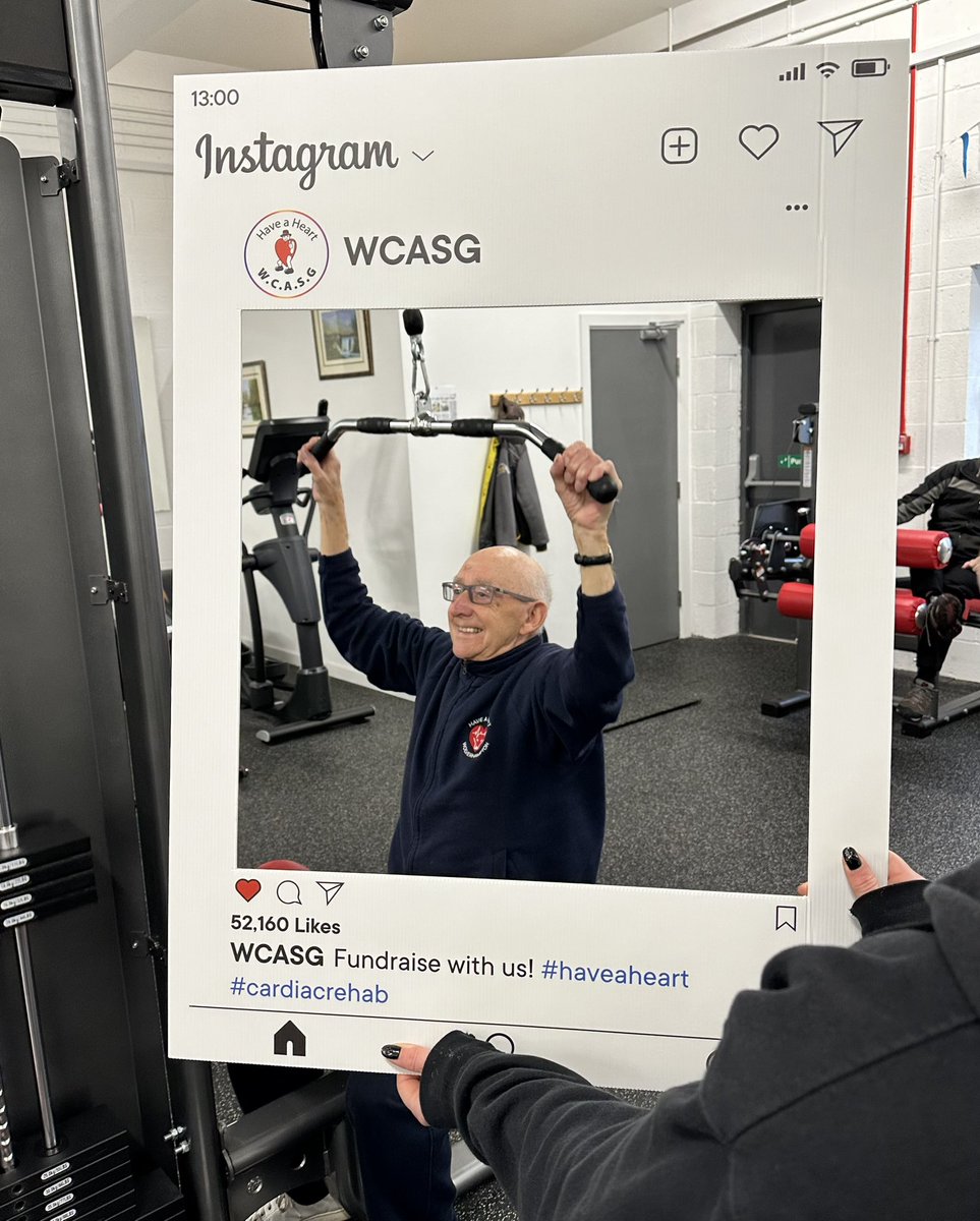 Everyone loves an instagram frame !! Especially John 91 years young and here for his morning resistance session ! @HAHWolves #cardiacrehab #resistancetraining #strengthtraining #wolverhampton