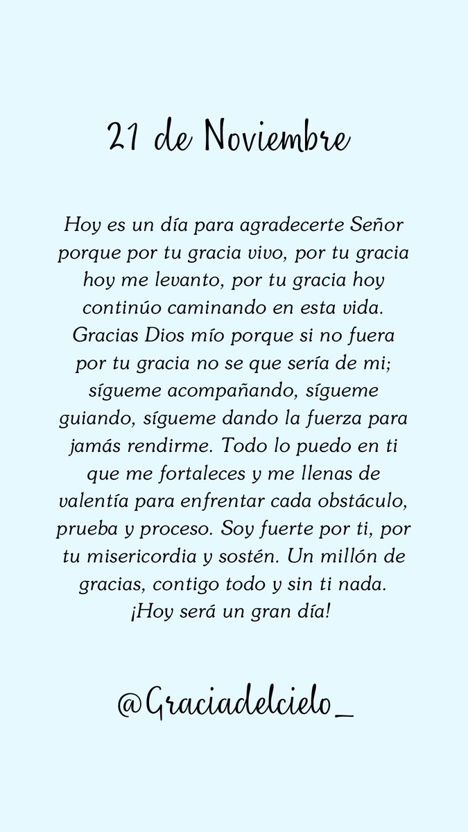 GraciadelCielo_'s tweet photo. Agradecidos con el Señor nos levantamos hoy. Por su gracia hoy tenemos la oportunidad del nuevo día❤️‍🩹🙏🏽✨ https://t.co/uHFXORZaMS