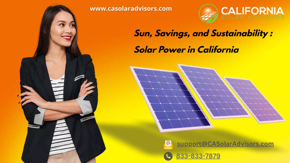 CASolarAdvisors's tweet photo. Sunny days call for solar rays! ☀️ Transform your home into an energy-efficient haven with solar power. California living just got a whole lot greener. 🌿https://t.co/TJCB6m6JrT 
 #GreenEnergy #homesolarpower #solarpowercalifornia #solarpoweredbusiness #solar #SolarLiving https://t.co/yEO98yCxIj