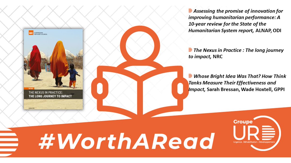 📚#WorthARead🔎
Quelles approches nexus en Libye, Irak, Afghanistan, Somalie et Cameroun? Quel est l'apport des innovations pour le secteur de l'aide? Et quels impacts peuvent vraiment avoir les think tanks?
Les réponses ici 👉urd.org/fr/veille-bibl…
