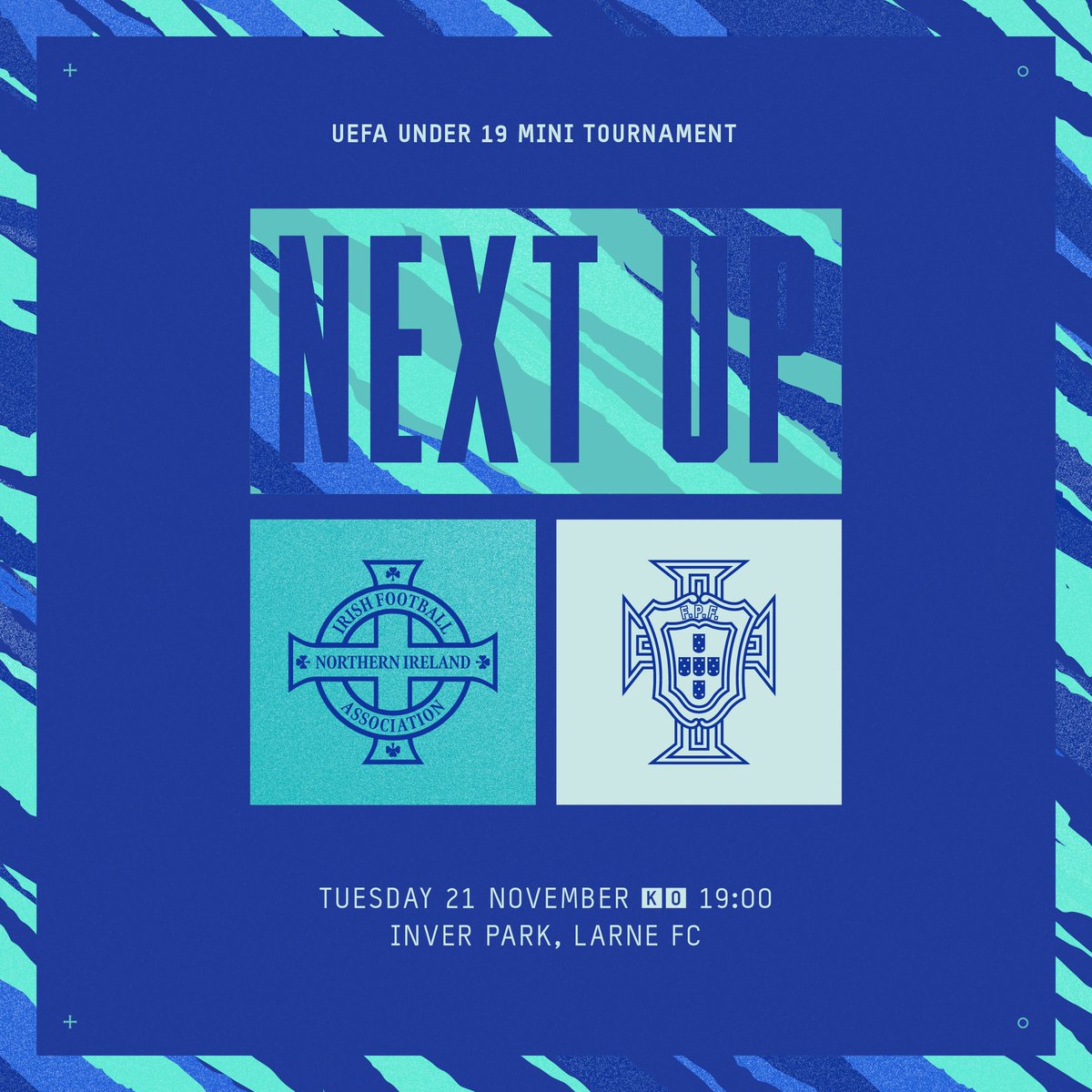 NorthernIreland's tweet image. ⚽️ Our U19s, managed by Gareth McAuley, are back in action tonight as they take on Portugal at Inver Park ⌚️ 7pm kick-off 
🎟 Entrance is FREE 🙌 #GAWA #NorthernIreland
➡️ brnw.ch/U19sNIvPortugal ⬅️