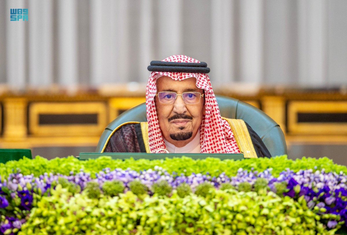 spagov's tweet photo. #خادم_الحرمين_الشريفين يرأس جلسة #مجلس_الوزراء.
#واس https://t.co/qyD8tU6ng8