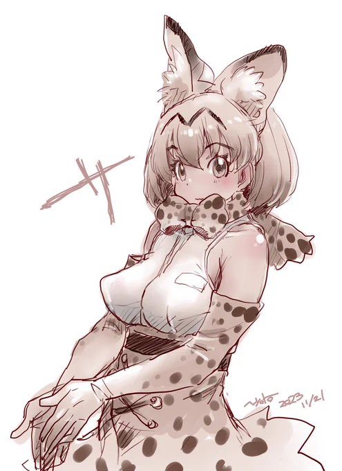 サーバルちゃん描けた 
